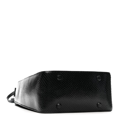 Balenciaga Extra Supple Calfskin Snakeskin Embossed Calfskin Small Tool 2.0 North-South Tote Black 5 of 12