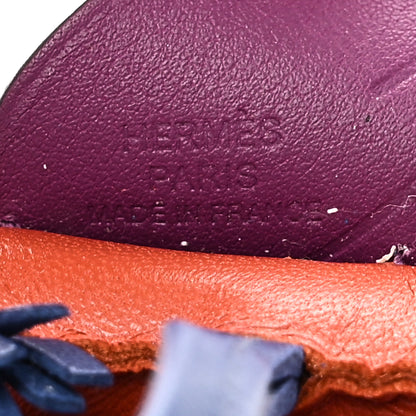 Hermes Milo Lambskin Grigri Rodeo Pegase Horse Bag Charm PM Cornaline Bleu Saphir Anemone 3 of 4