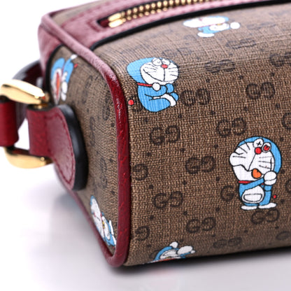 Gucci X DORAEMON Mini Vintage GG Supreme Monogram Camera Bag Beige Cherry Red 9 of 14