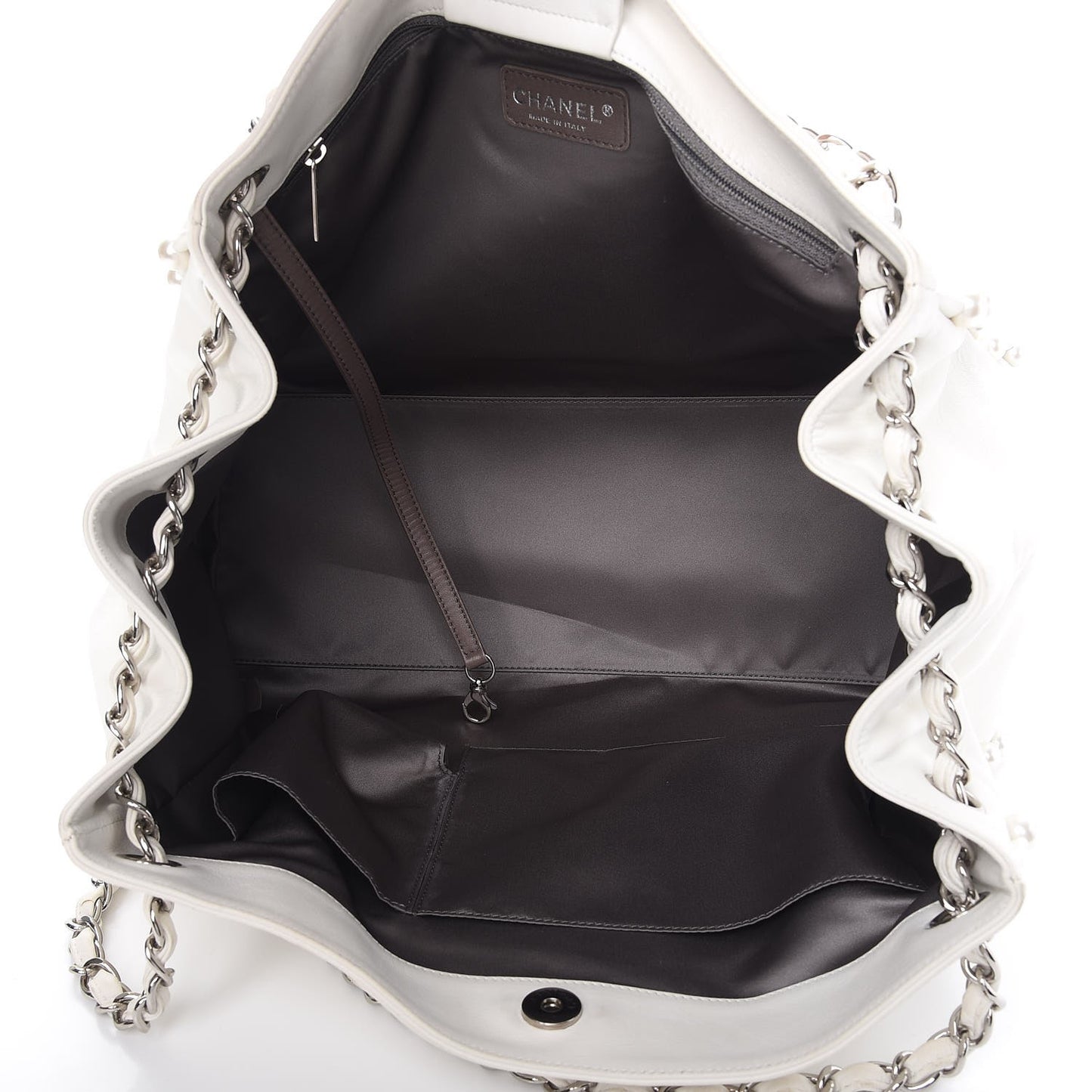 Lambskin Pearl Obsession Tote White