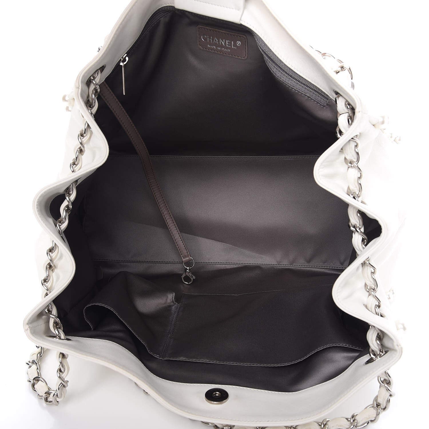Chanel Lambskin Pearl Obsession Tote White 5 of 19
