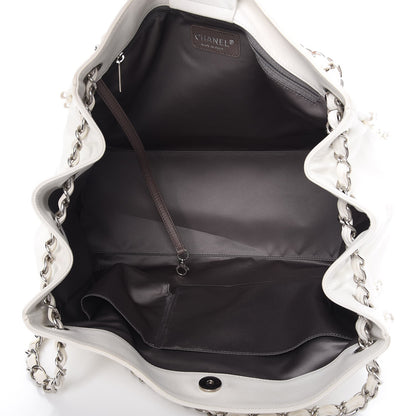 Chanel Lambskin Pearl Obsession Tote White 5 of 19
