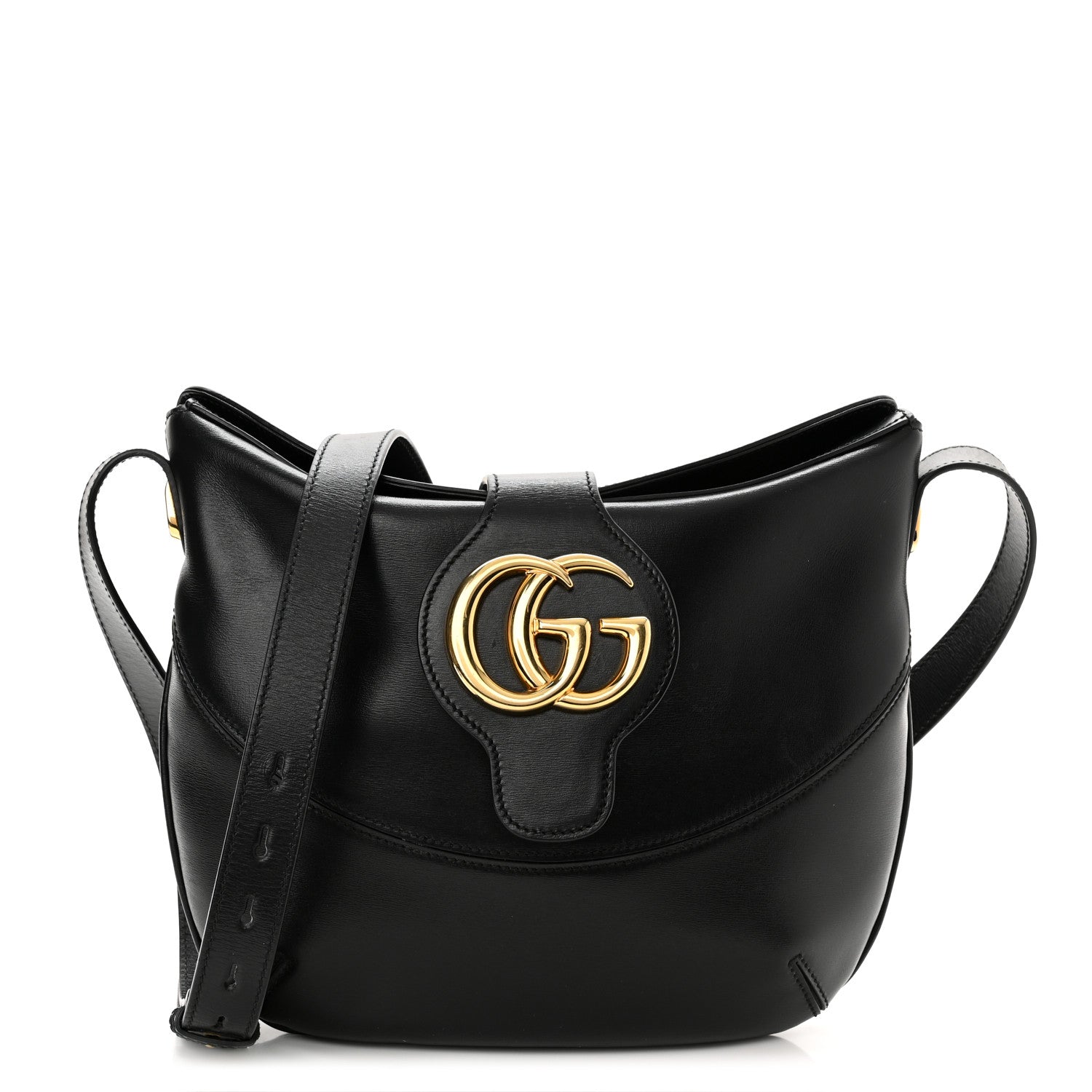 Gucci Calfskin Medium Arli Shoulder Bag Black 1 of 12