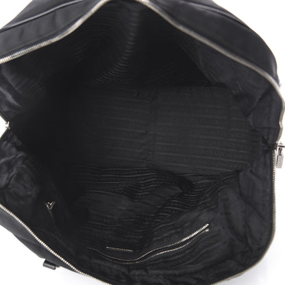 Prada Tessuto Nylon Calfskin Tote Black 4 of 8