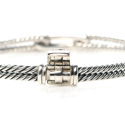 David Yurman Sterling Silver Diamond 7mm Mini Loop Labyrinth Bracelet 5 of 5