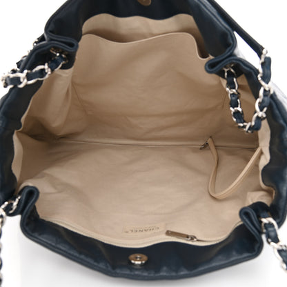 Chanel Caviar CC Timeless Shoulder Bag Navy Blue 5 of 10