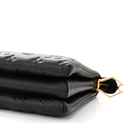 Louis Vuitton Lambskin Embossed Monogram Coussin MM Black 11 of 11