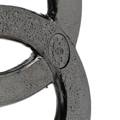 Chanel Baguette Crystal CC Brooch Silver Black 3 of 4