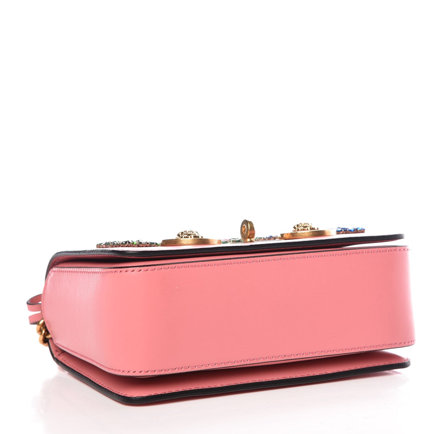 Calfskin Embellished Icon Small Crossbody Bag Pink