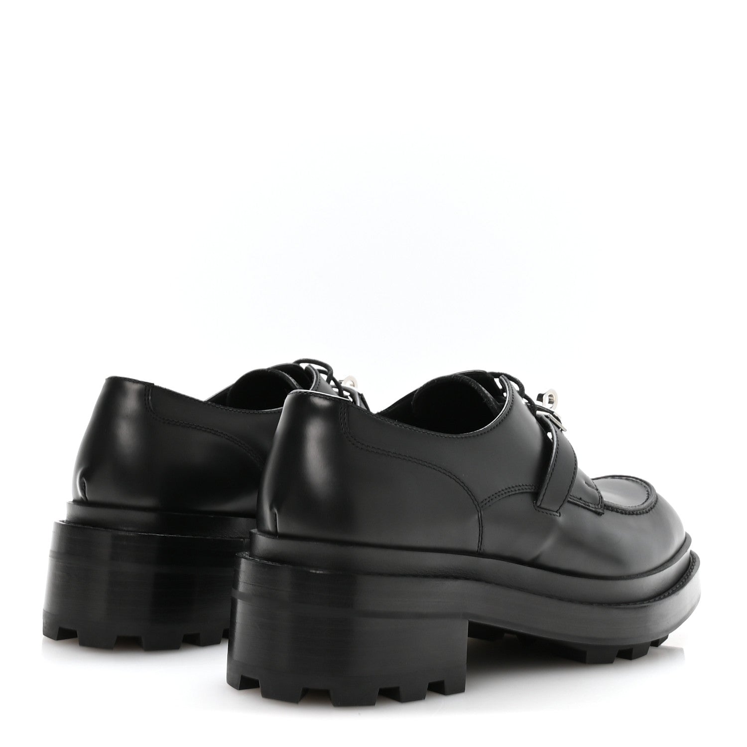 Hermes Glossed Calfskin First Oxford 39 Black 5 of 9