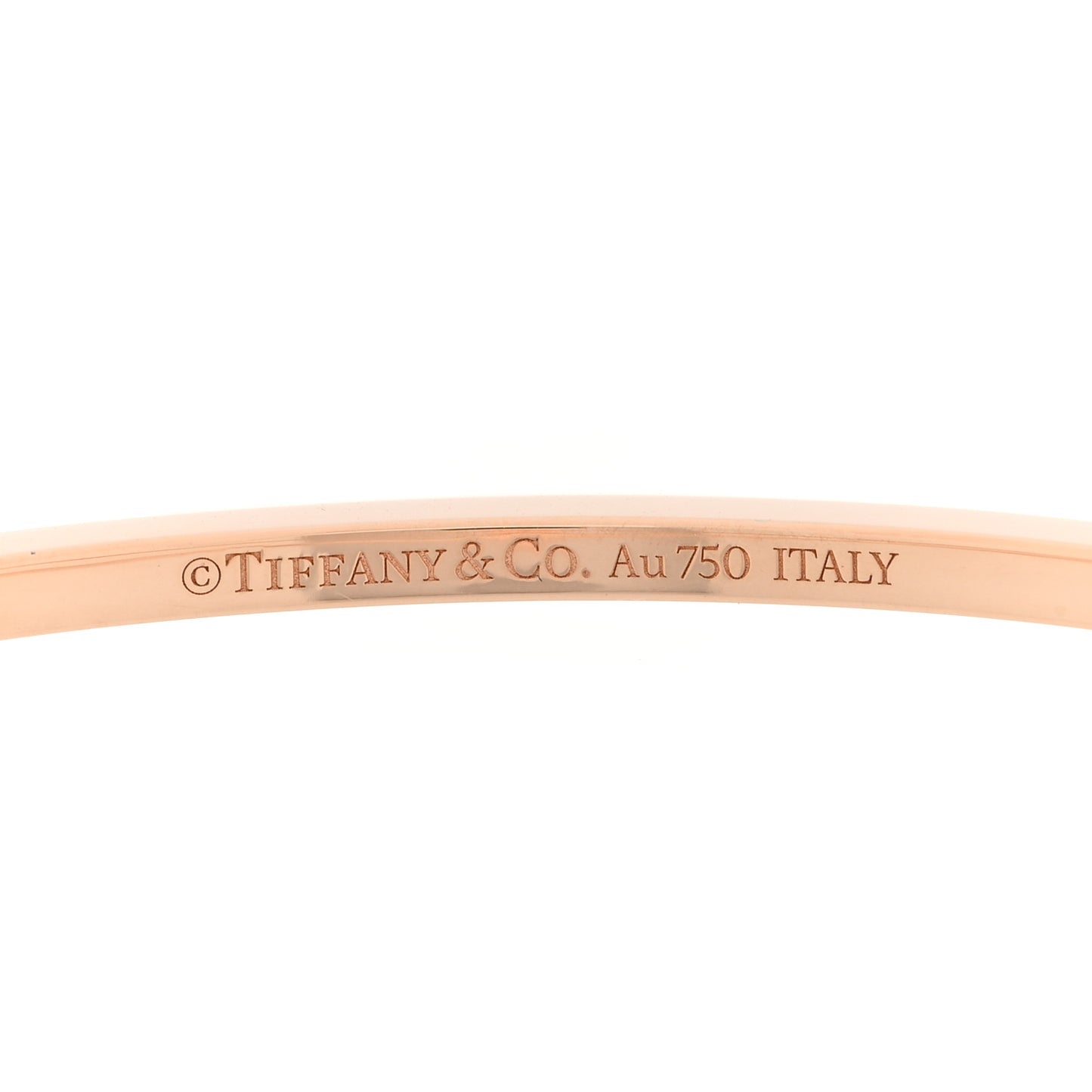 18K Yellow Gold Diamond T Hinged Wire Bangle Bracelet