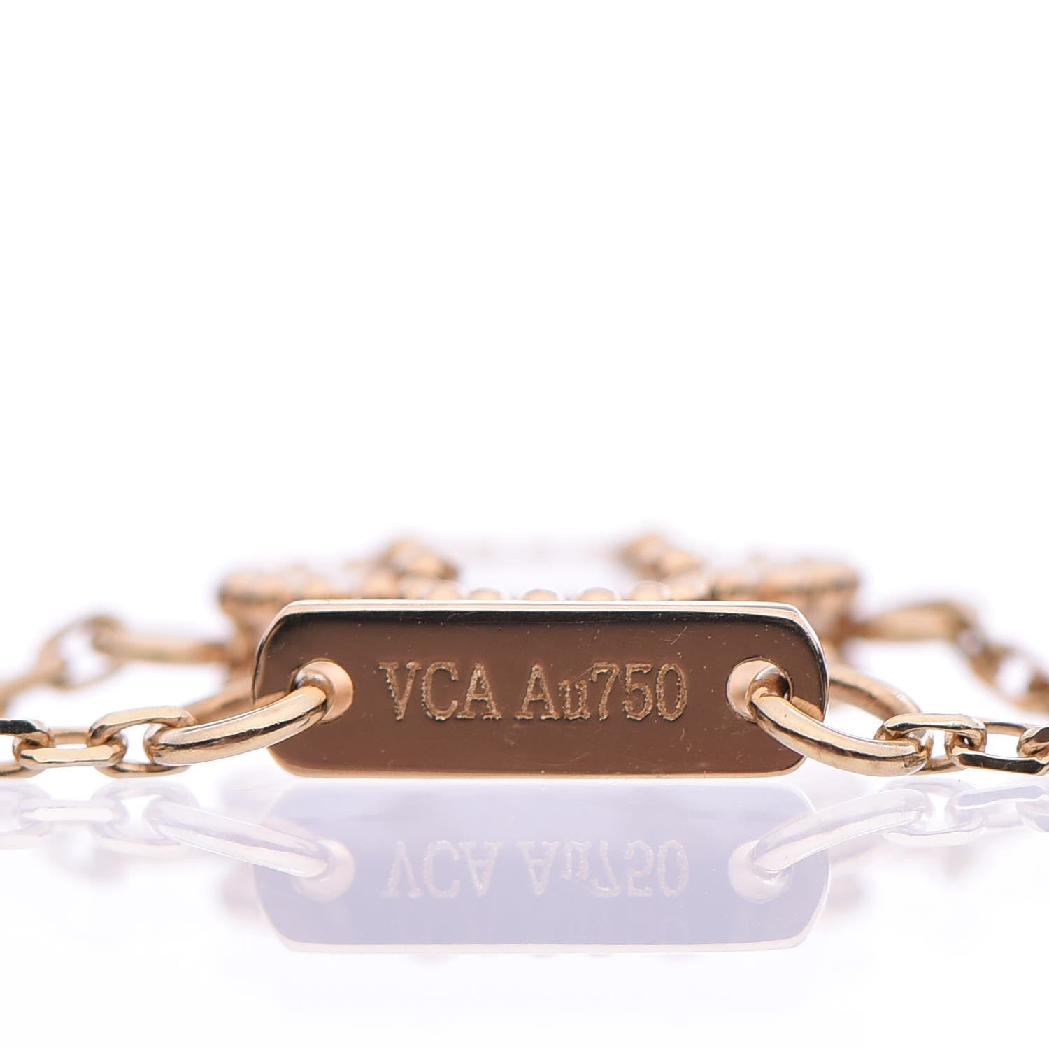 Van Cleef & Arpels 18K Yellow Gold Mother of Pearl Sweet Alhambra Bracelet 6 of 8