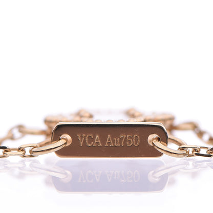 Van Cleef & Arpels 18K Yellow Gold Mother of Pearl Sweet Alhambra Bracelet 6 of 8