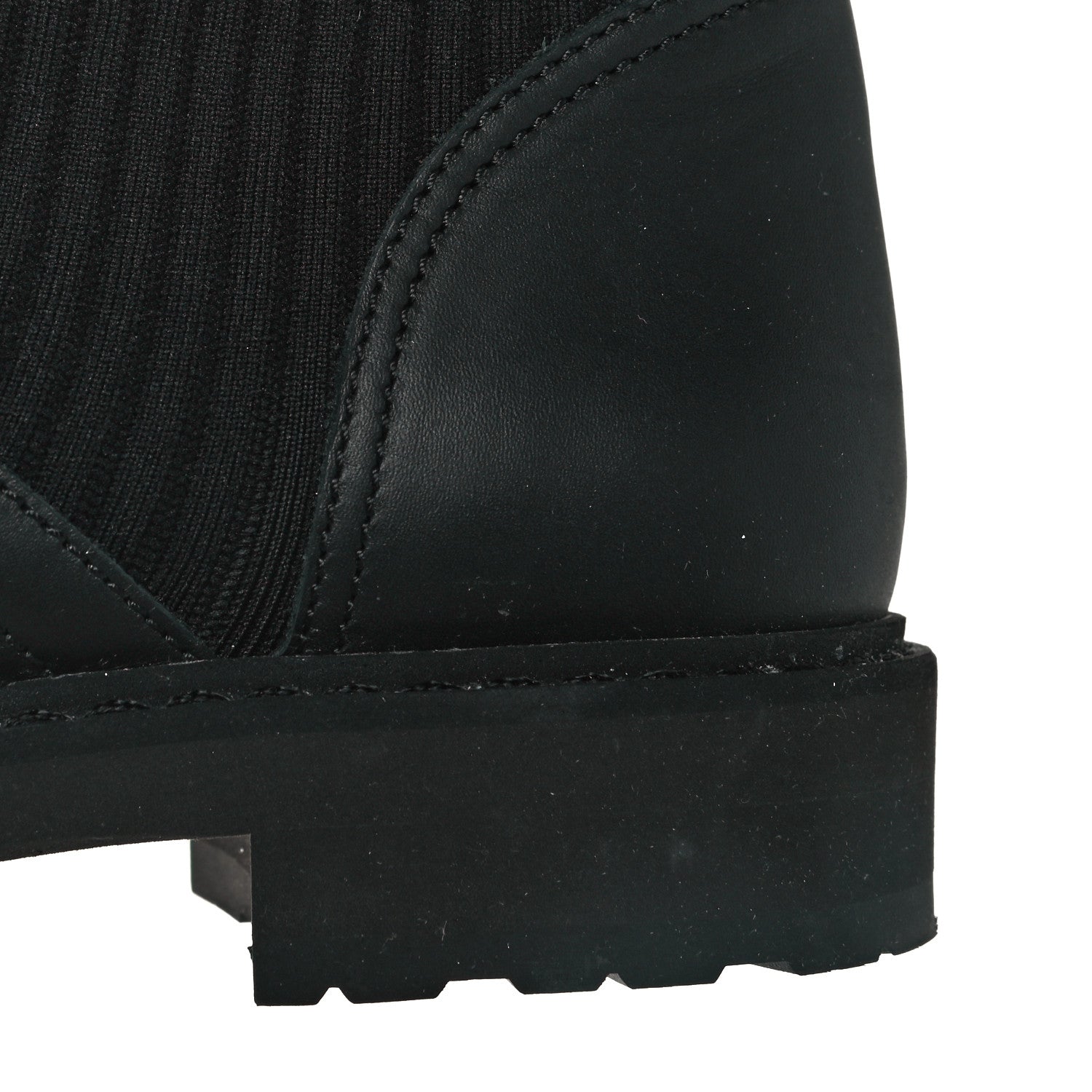 Fendi Calfskin Stretch Fabric Rockoko Biker Boots 39 Tobacco Black Marino 6 of 9