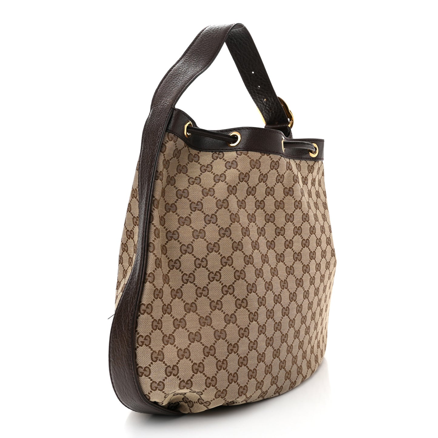 Monogram Medium Interlocking Icon Shoulder Bag Dark Brown