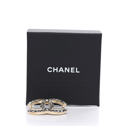 Chanel Baguette Crystal CC Brooch Gold 4 of 4