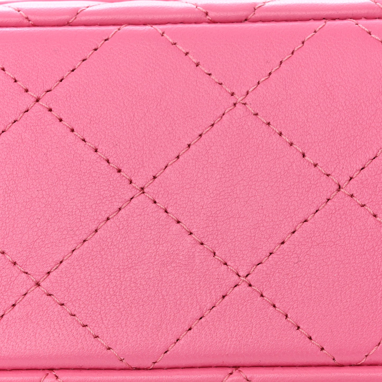 Lambskin Quilted Mini Rectangular Flap Pink
