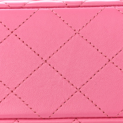 Chanel Lambskin Quilted Mini Rectangular Flap Pink 16 of 17