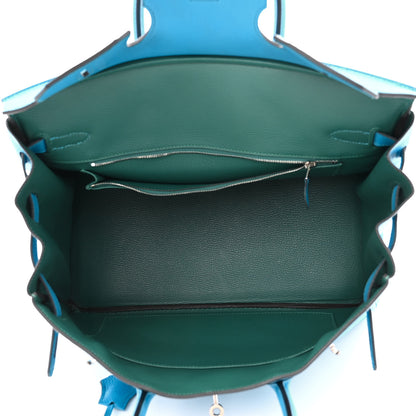 Hermes Togo Verso Birkin 35 Bleu Zanzibar Malachite 5 of 15