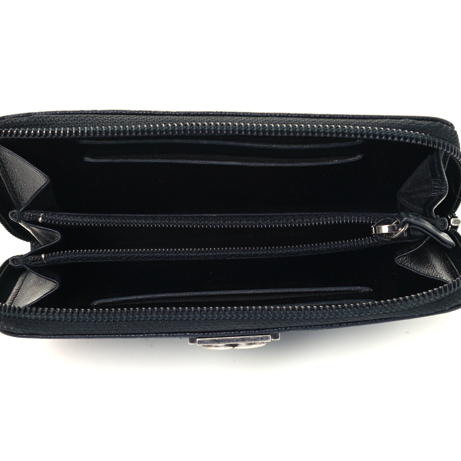 Chanel Caviar Quilted Small Boy Zip Around Wallet Black 5 of 10