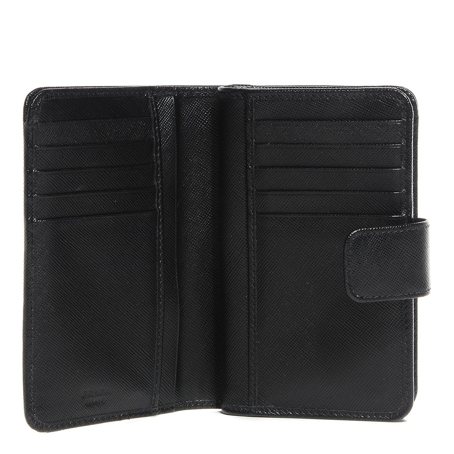 Saffiano Metal Compact Wallet Black