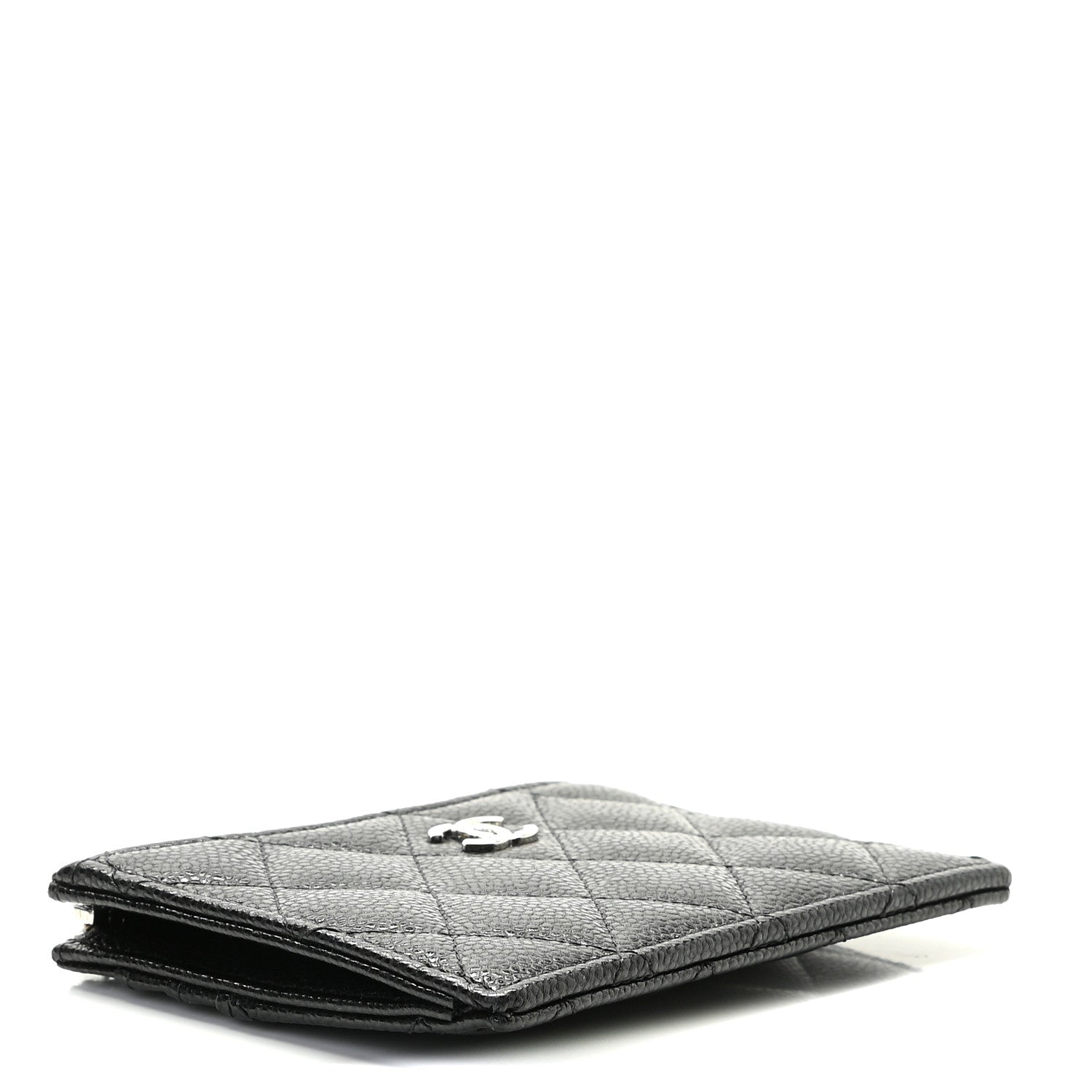 Chanel Caviar Quilted CC Zip Card Holder Black 8 of 22