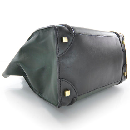 Celine Smooth Calfskin Mini Tri-Color Luggage Forest 4 of 7