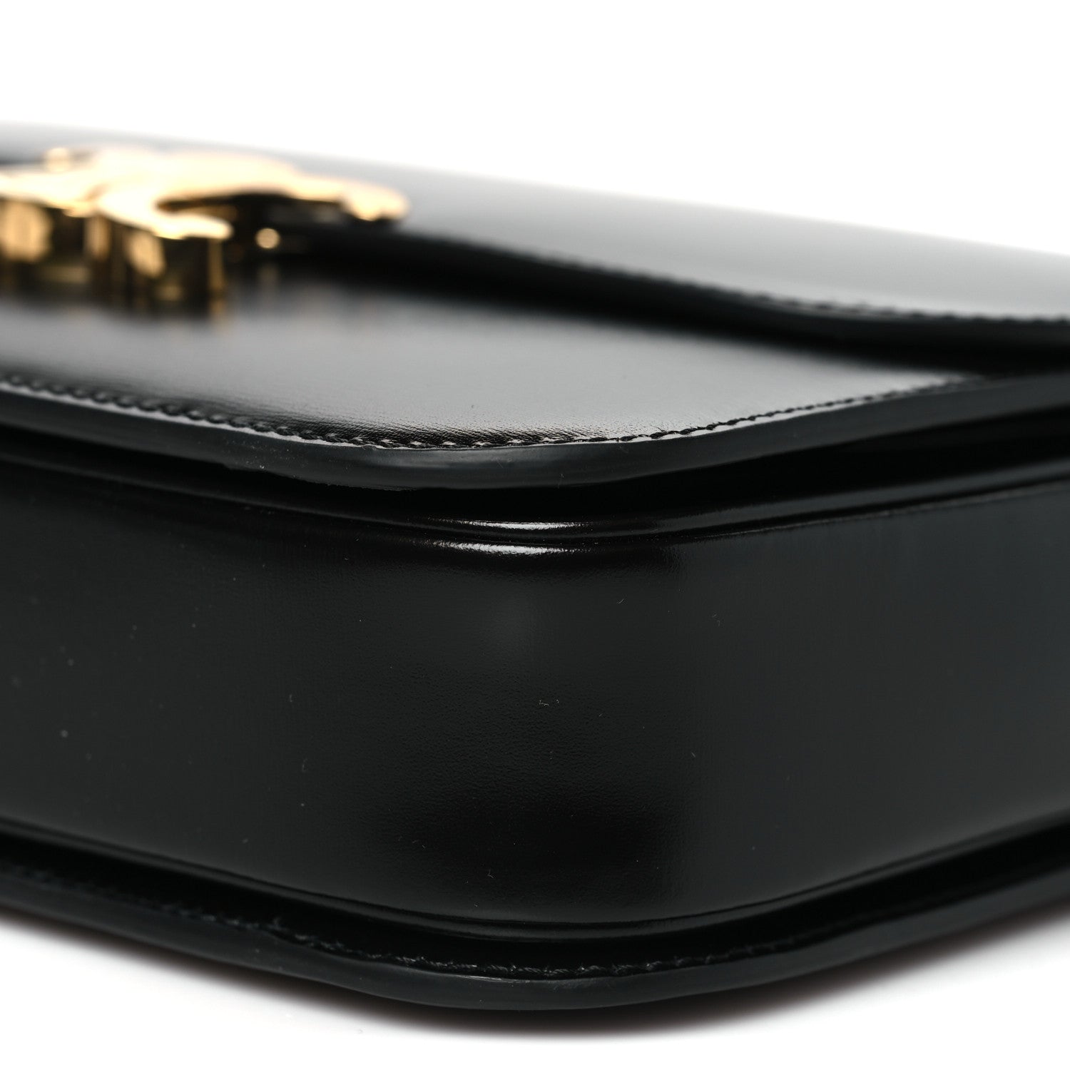 Celine Shiny Calfskin Medium Triomphe Black 10 of 10