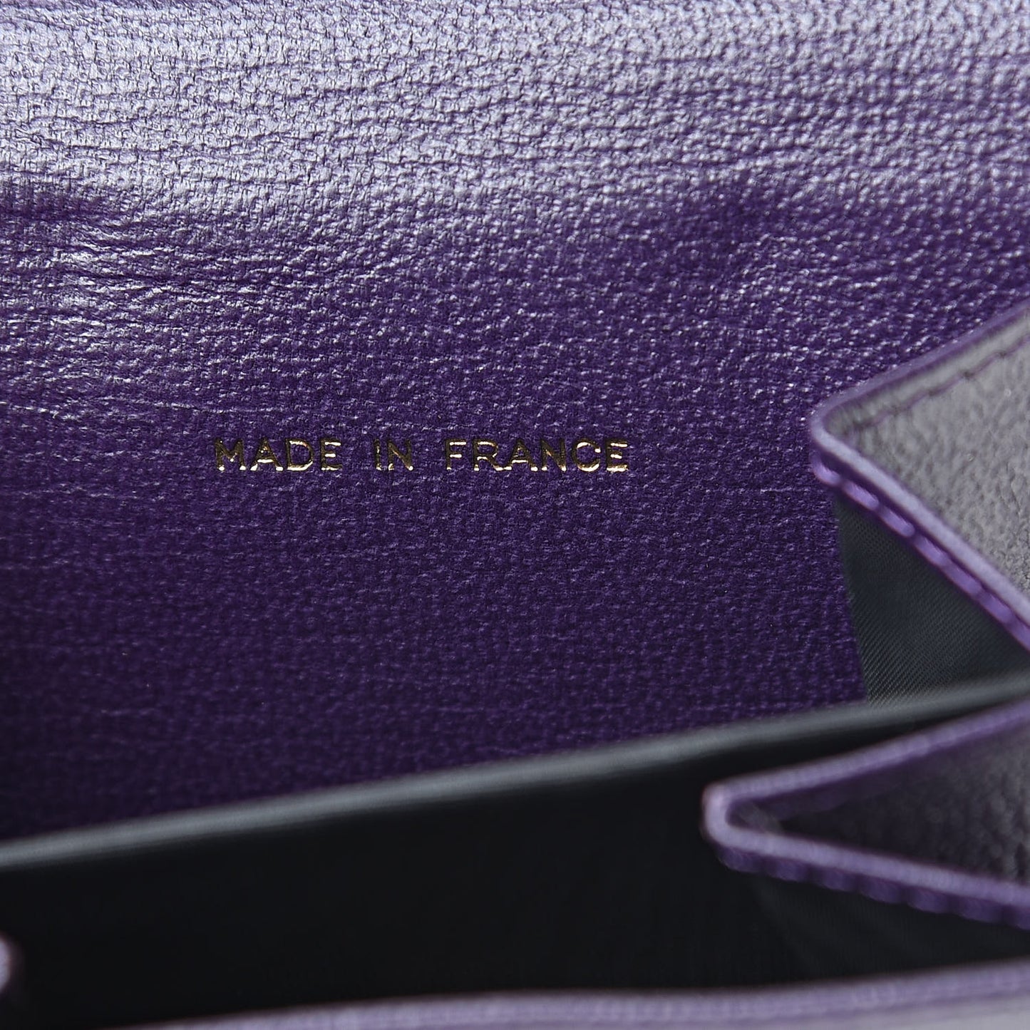 Goatskin Compact Double Sided Wallet Purple