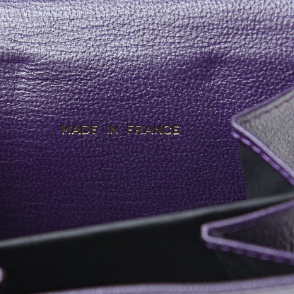Chanel Goatskin Compact Double Sided Wallet Purple 8 of 12