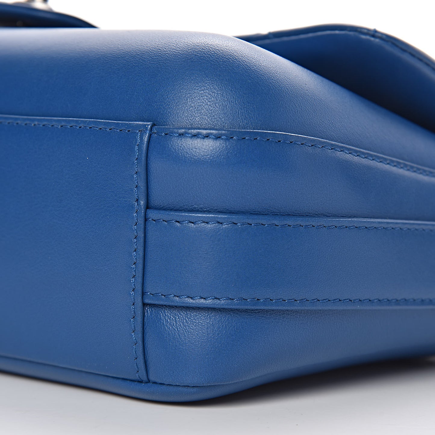 Calfskin Quilted Large Rock My Shoulder Flap Blue
