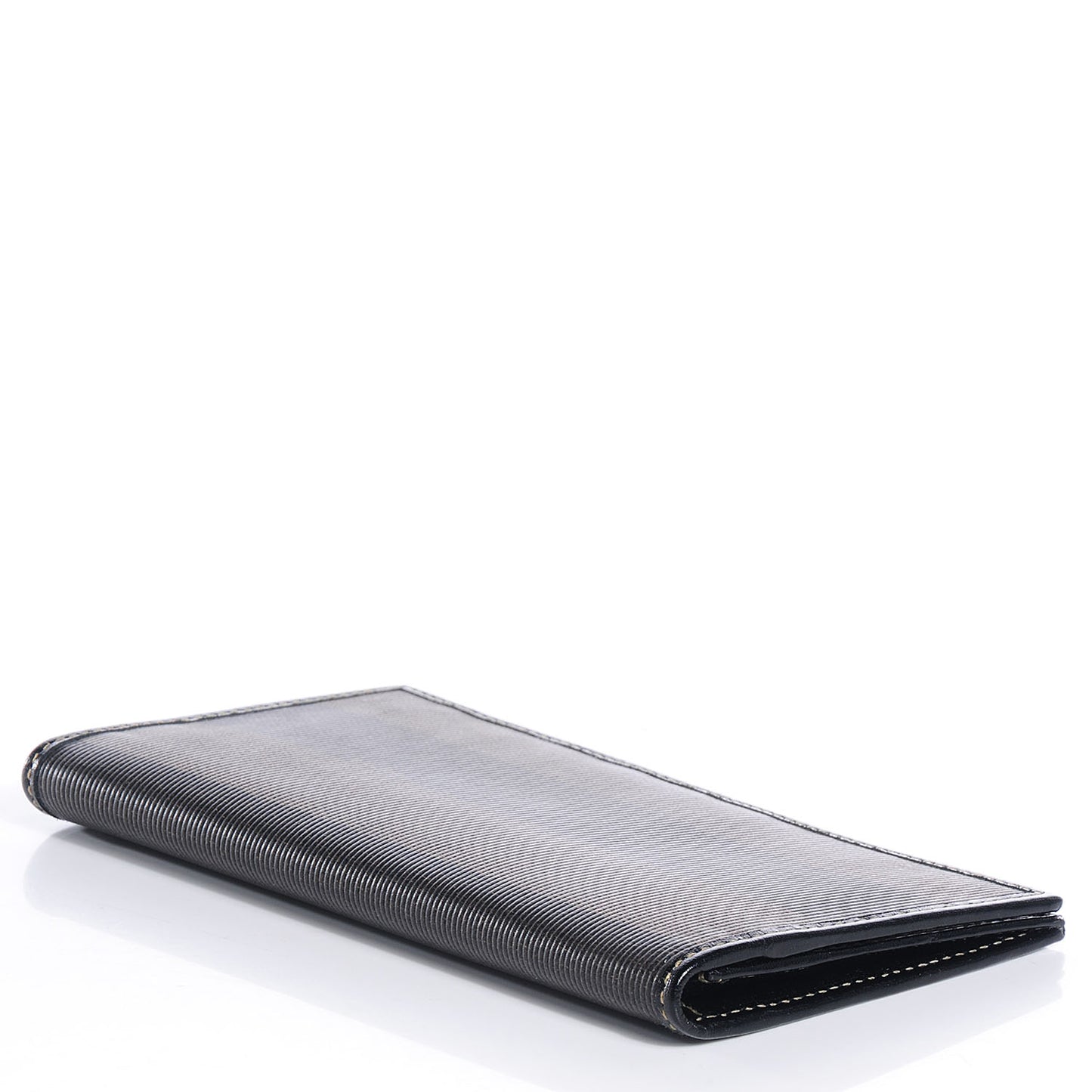 Vintage Pequin Stripe Checkbook Wallet Tobacco