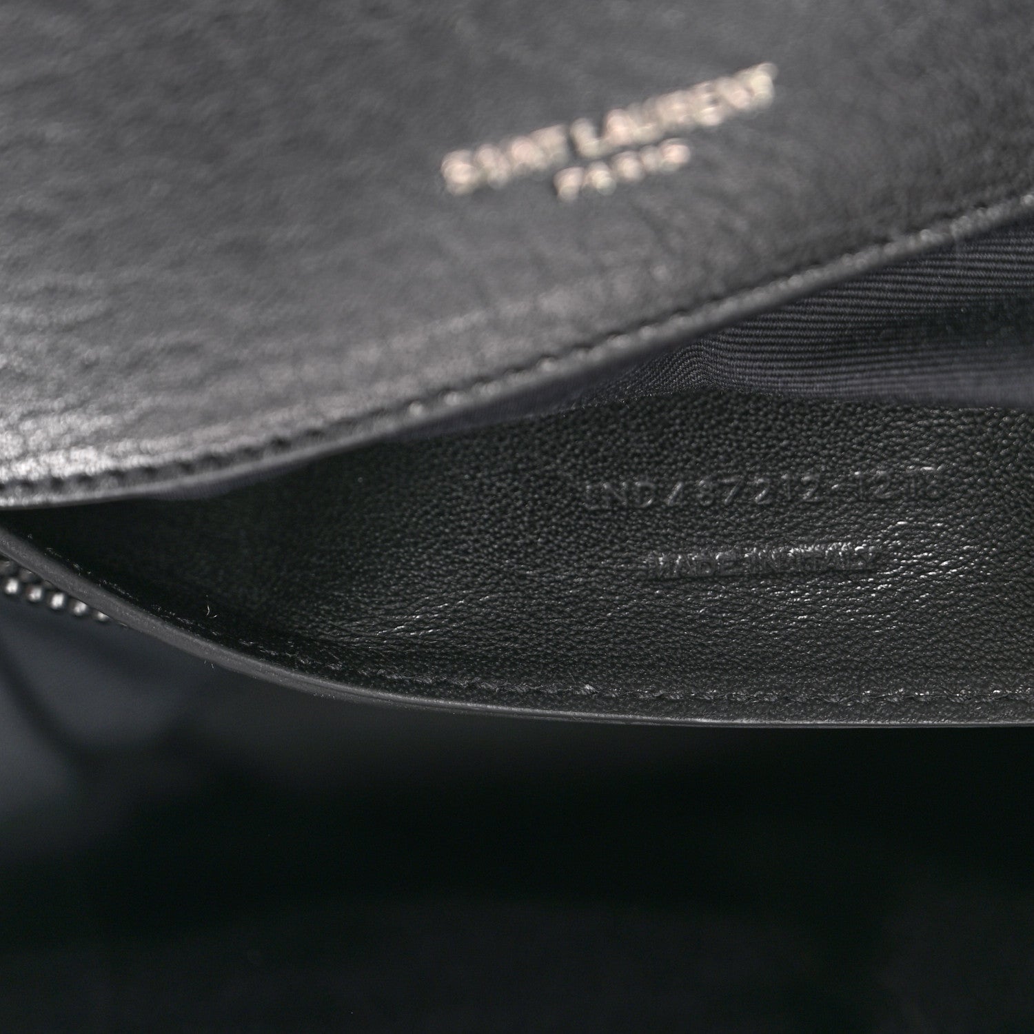 Saint Laurent Sheepskin Matelasse Chevron Monogram Monochrome Large College Satchel Black 13 of 21