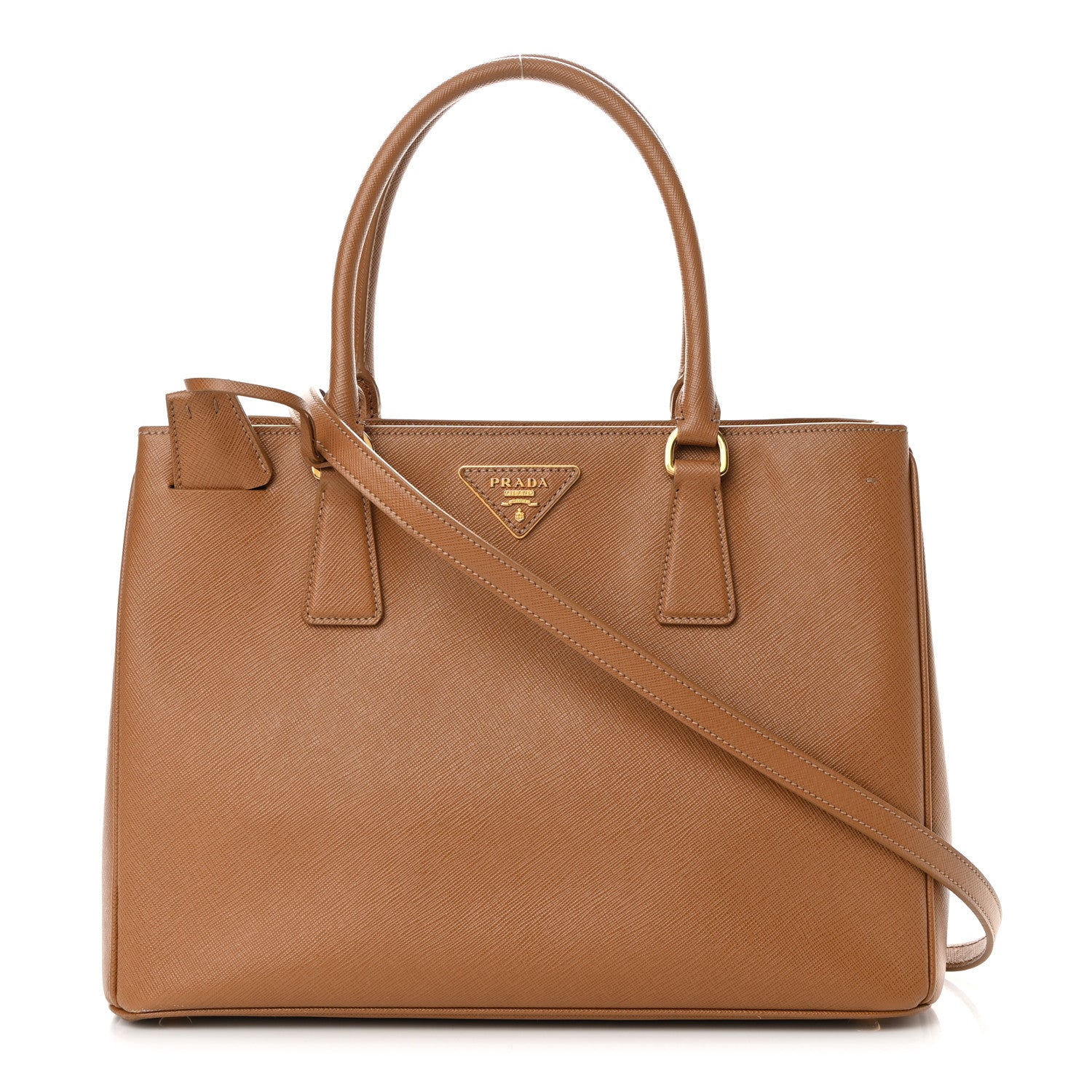 Prada Saffiano Lux Medium Tote Caramel 1 of 18
