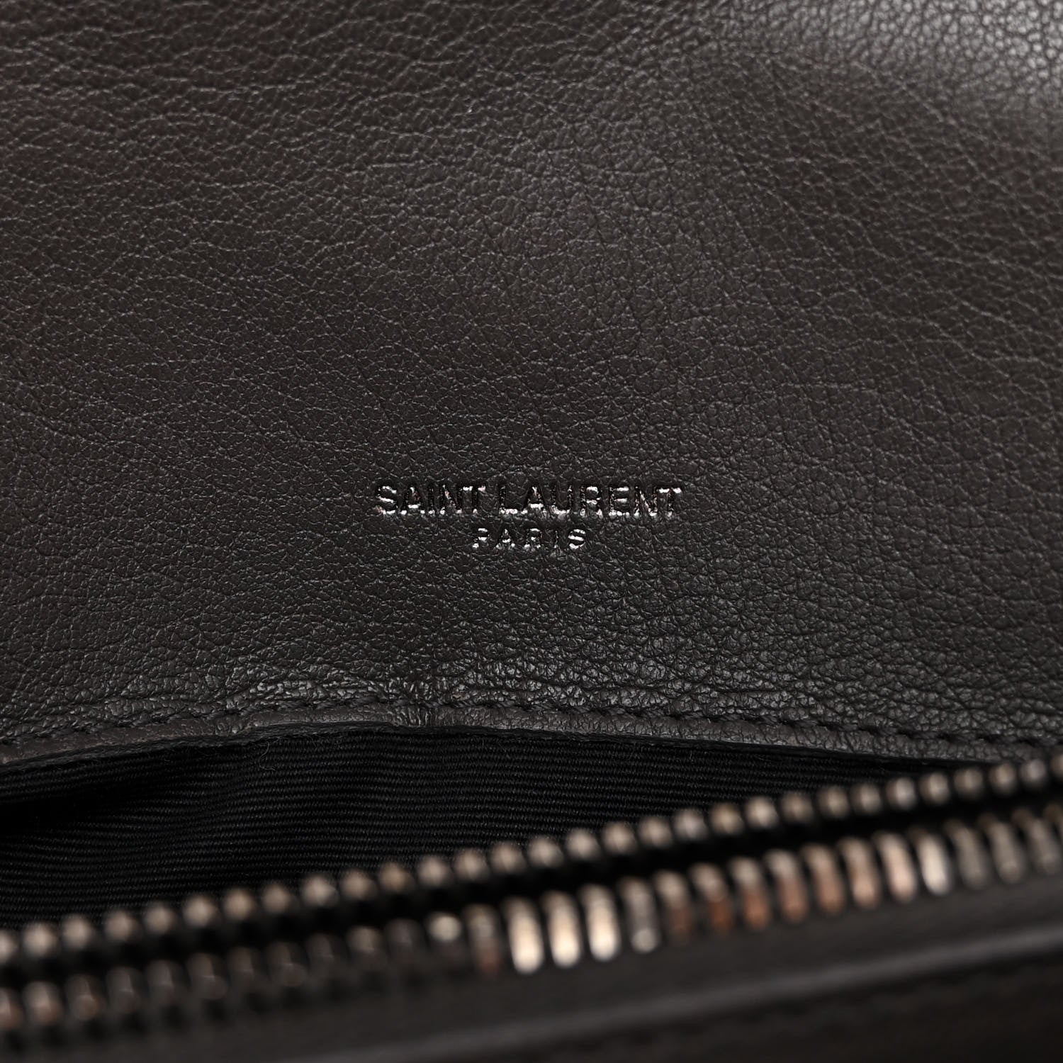 Saint Laurent Sheepskin Matelasse Chevron Monogram Medium College Bag Asphalt 6 of 16
