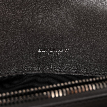 Saint Laurent Sheepskin Matelasse Chevron Monogram Medium College Bag Asphalt 6 of 16