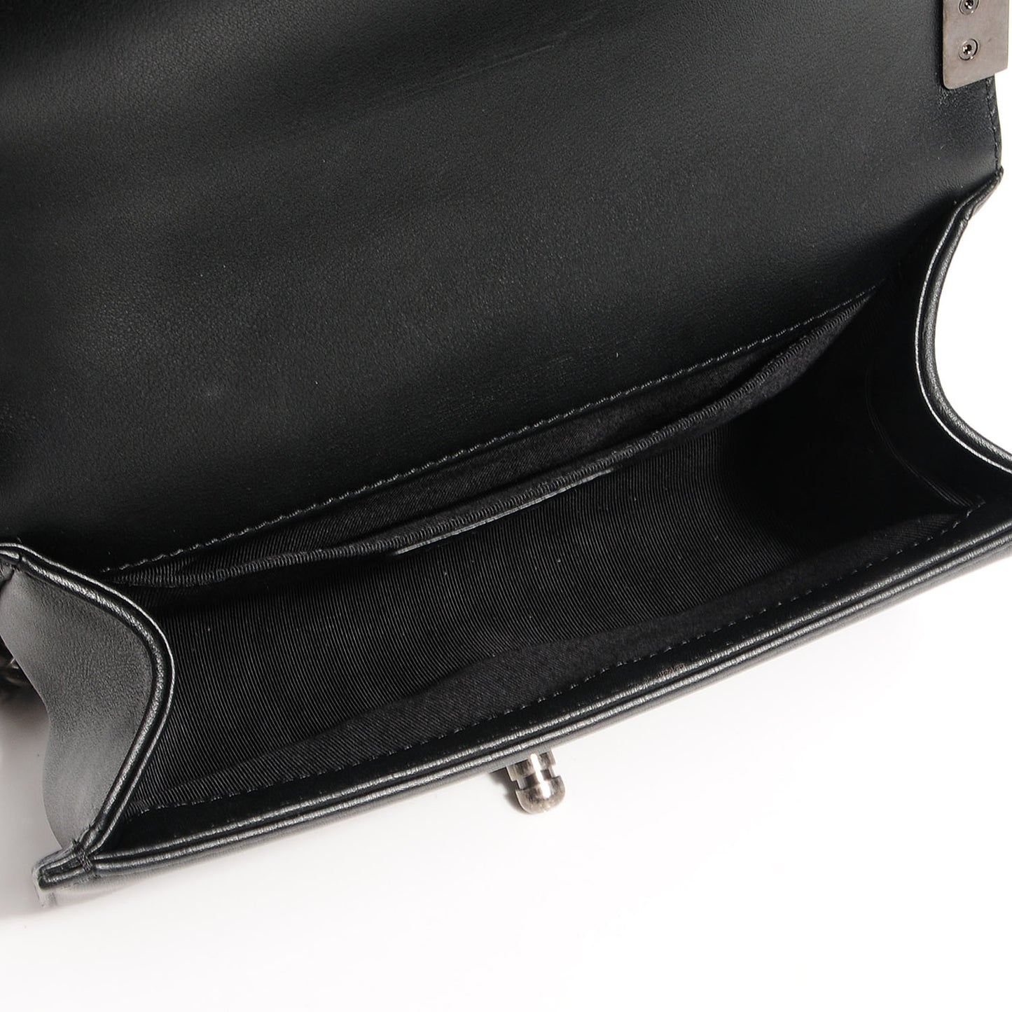 Embossed Leather Cordoba Small Boy Flap Black
