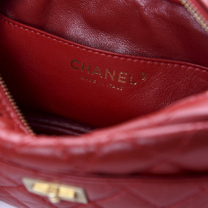 Chanel Aged Calfskin Quilted Mini Reissue Camera Case Red 6 of 8