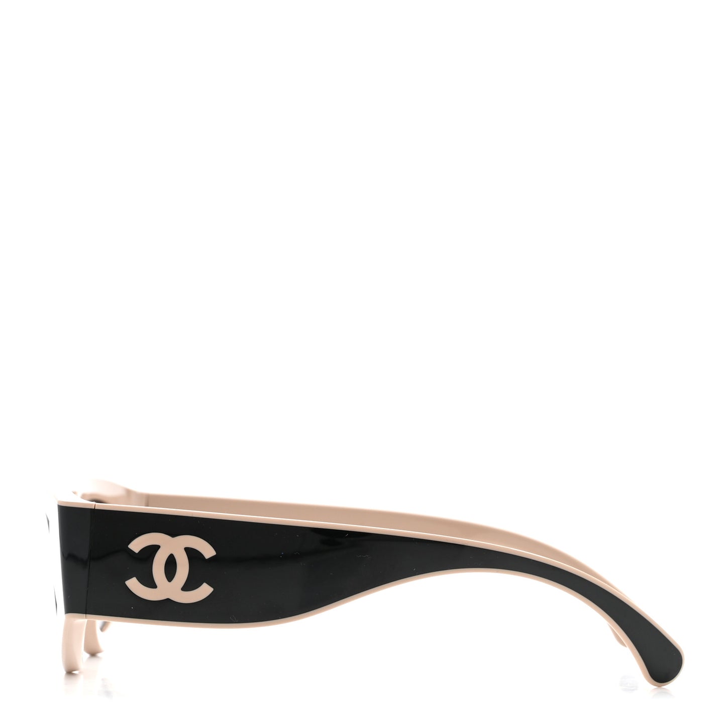 Acetate Cat Eye Sunglasses 6056 Black Beige