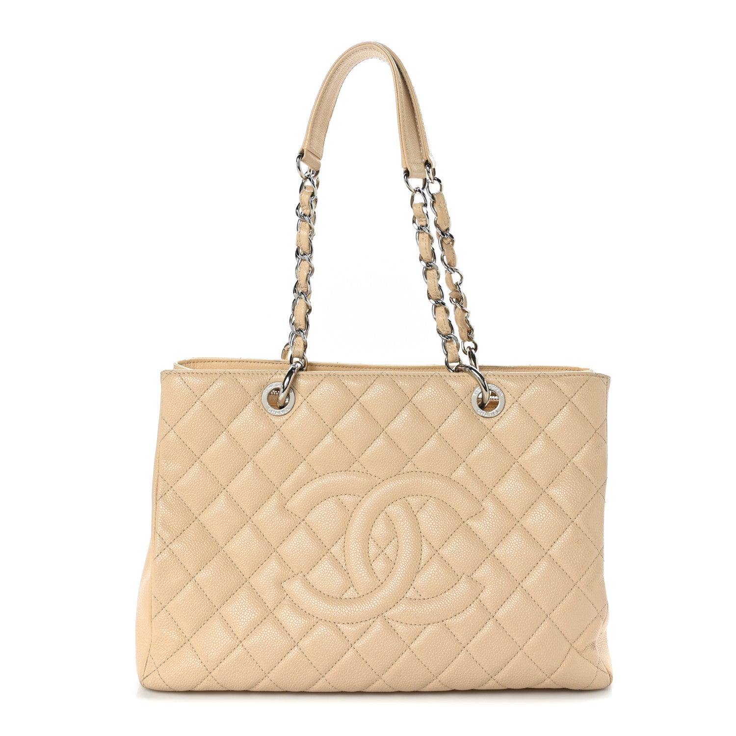 Chanel Caviar Quilted Grand Shopping Tote GST Beige Clair 1 of 14