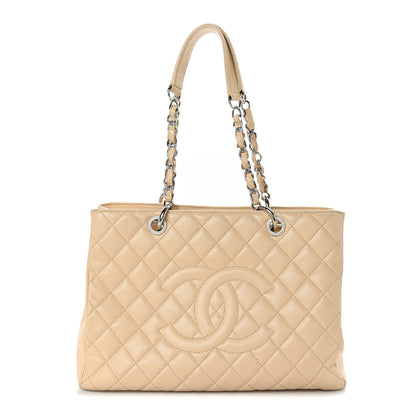 Chanel Caviar Quilted Grand Shopping Tote GST Beige Clair 1 of 14