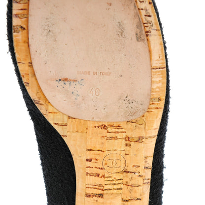 Chanel Tweed Crystal CC Ballet Flats 40 Black 15 of 22