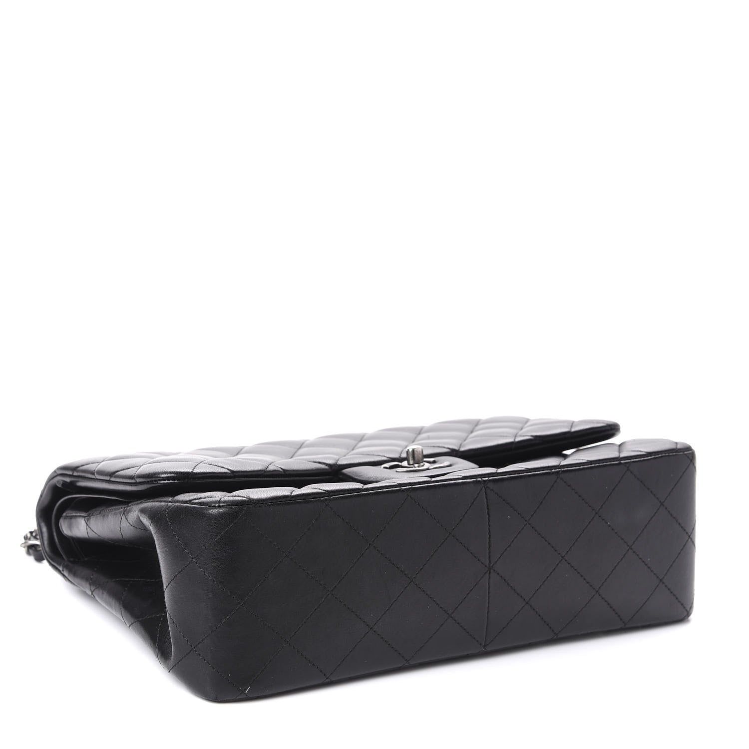 Chanel Lambskin Quilted Jumbo Double Flap Black 5 of 12