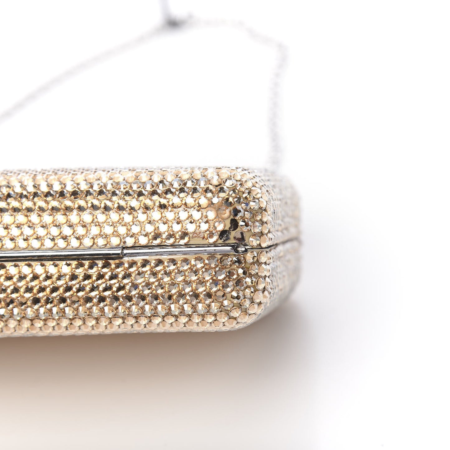 Swarovski Crystal Minaudiere Clutch Silver Gold