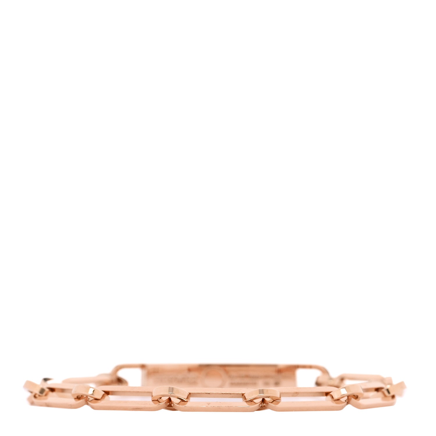 Hermes 18K Rose Gold Diamond Pave PM Kelly Chaine Bracelet ST 2 of 5