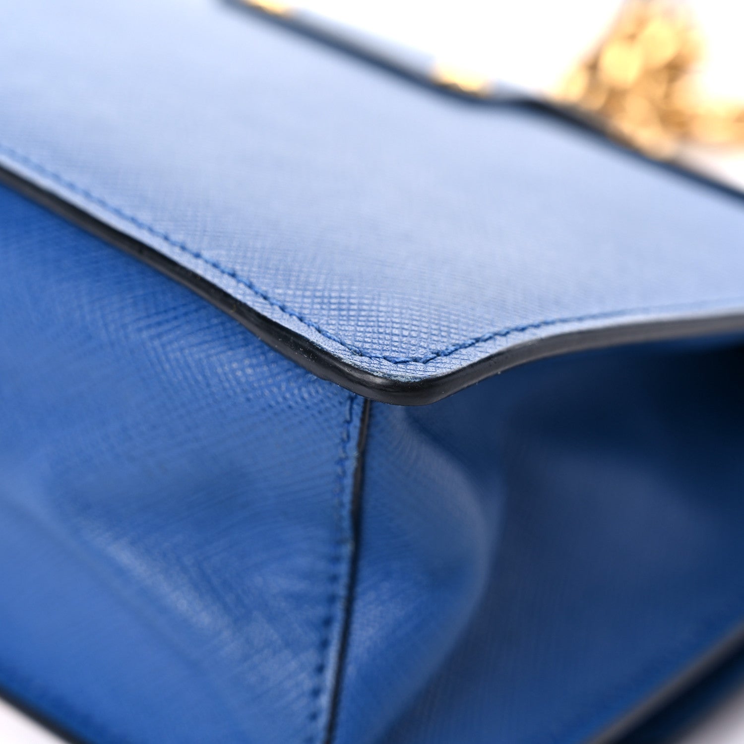 Prada Saffiano Lock Crossbody Bleu 10 of 21