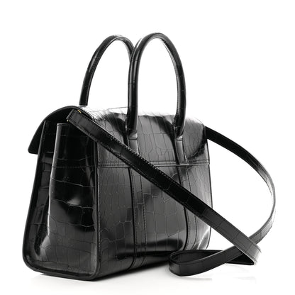 Mulberry Crocodile Embossed Calfskin Bayswater Black 3 of 13