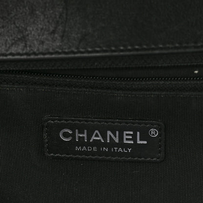 Chanel Calfskin Chevron Quilted New Medium Boy Flap Black 6 of 10
