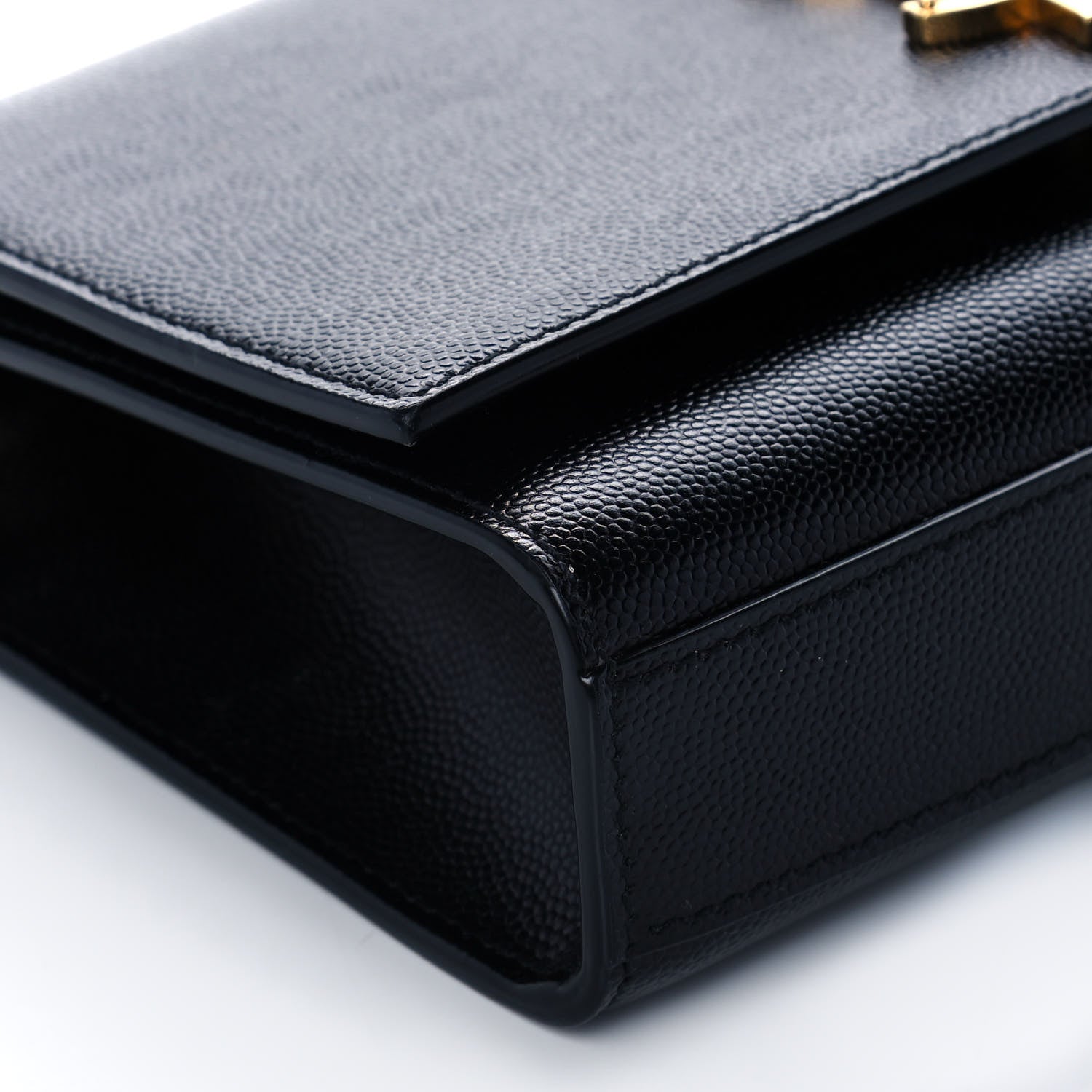 Saint Laurent Grain De Poudre Small Monogram Kate Satchel Black 9 of 11