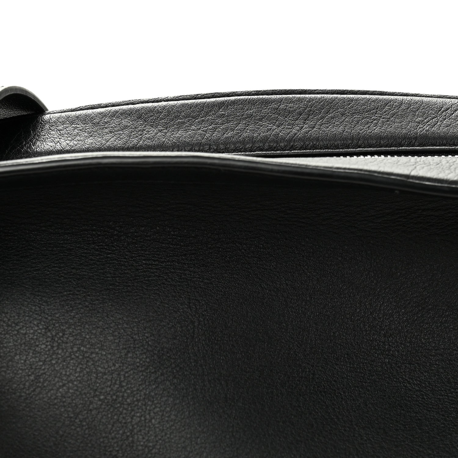 The Row Grained Calfskin Small Slouchy Banana Bag Black 8 of 10